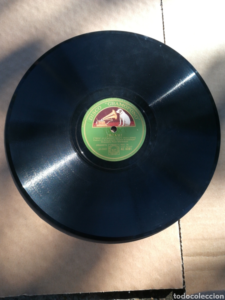 Discos de pizarra: Disco gram&oacute;fono La cascada/ &iexcl;Miau! - Foto 2