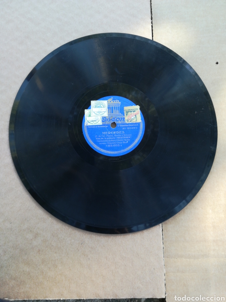 Discos de pizarra: Disco ode&oacute;n gram&oacute;fono Mercedes / Pablo... Que hizo a la paula...? - Foto 2