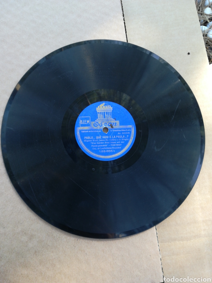 Discos de pizarra: Disco ode&oacute;n gram&oacute;fono Mercedes / Pablo... Que hizo a la paula...? - Foto 1