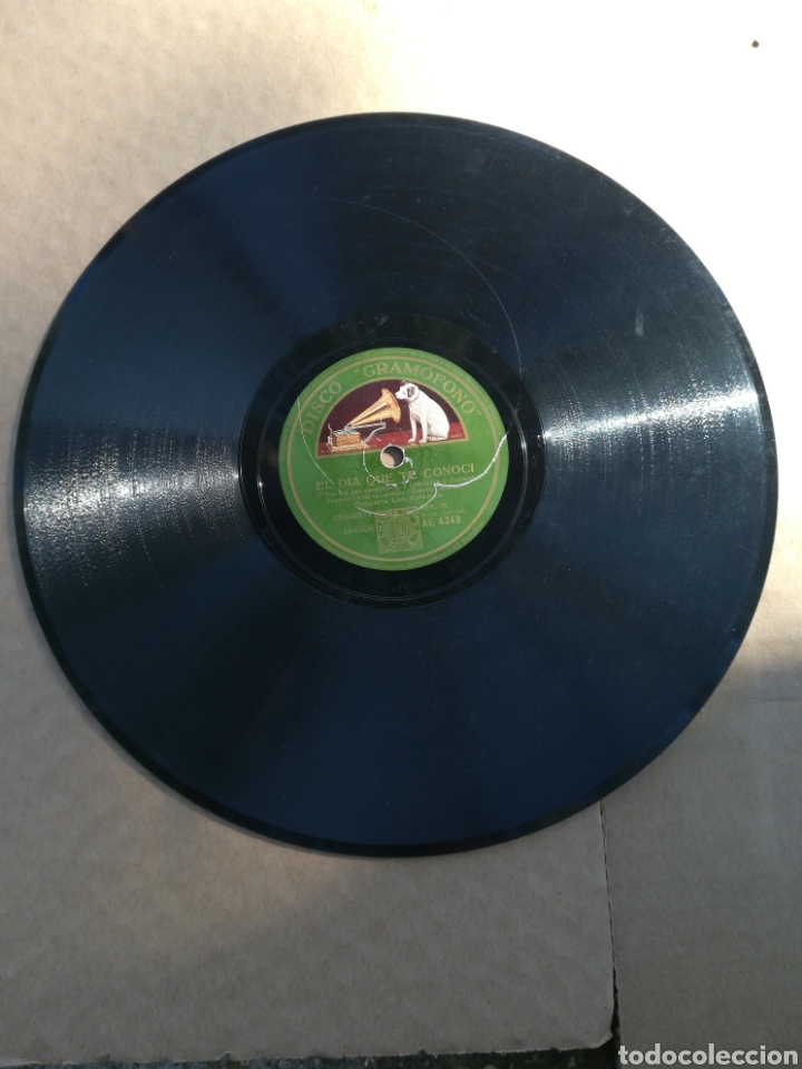 Discos de pizarra: Disco gram&oacute;fono Gracias/ El d&iacute;a que te conoc&iacute; - Foto 1