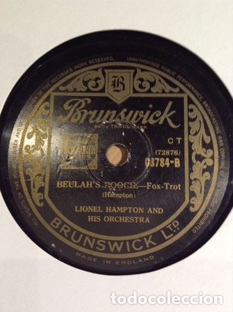 Discos de pizarra: Boogie Woogie / Beulahs Boogie - Lionel Hampton And His Orchestra - Foto 2