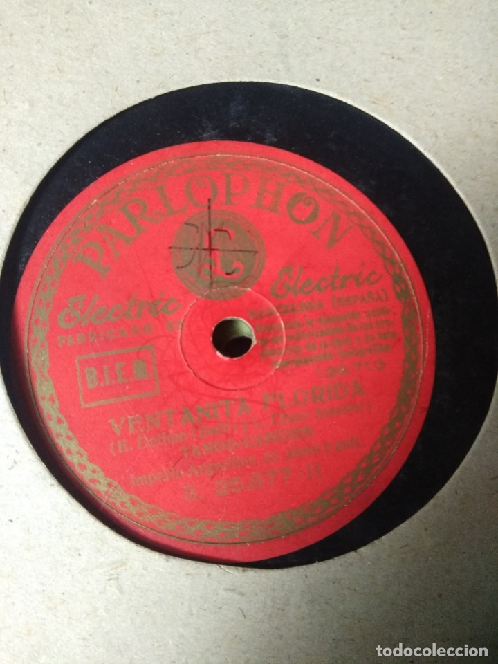 Discos de pizarra: DISCO DE PIZARRA : IMPERIO ARGENTINA : VENTANITA FLORIDA + MORUCHA - Foto 1