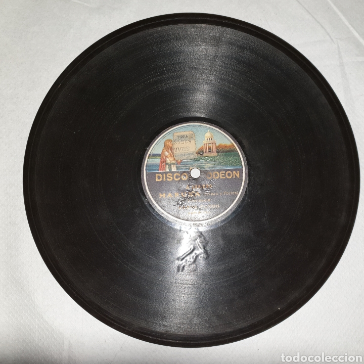 Discos de pizarra: Disco pizarra Banda Odeon 78 rpm - Foto 2