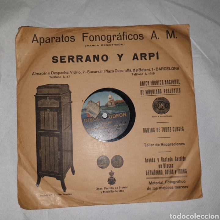 Discos de pizarra: Disco pizarra Banda Odeon 78 rpm - Foto 1