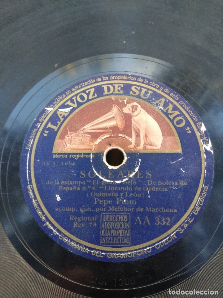 Discos de pizarra: DISCO DE PIZARRA : PEPE PINTO : SOLEARES + MALAGUE&Ntilde;A - Foto 1