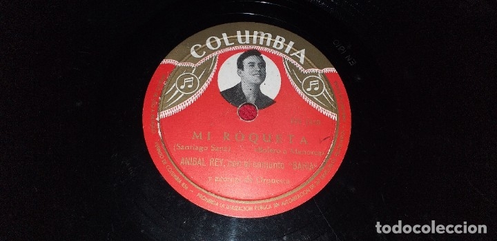 Discos de pizarra: DISCO DE PIZARRA ANIBAL REY, CON EL CONJUNTO BAHIA - Foto 2