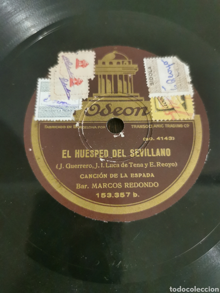 Discos de pizarra: Disco de pizarra el hu&eacute;sped del sevillano - Foto 2