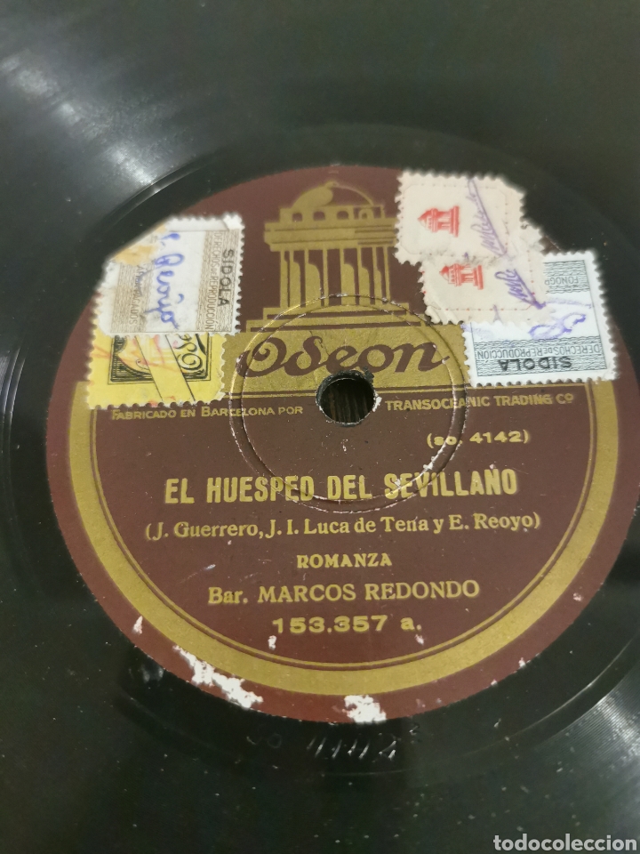 Discos de pizarra: Disco de pizarra el hu&eacute;sped del sevillano - Foto 1
