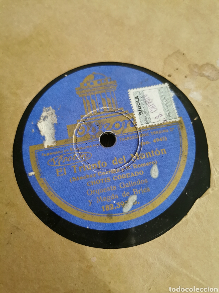 Discos de pizarra: Disco de pizarra el triunfo del Manton. Rosa de Madrid - Foto 1