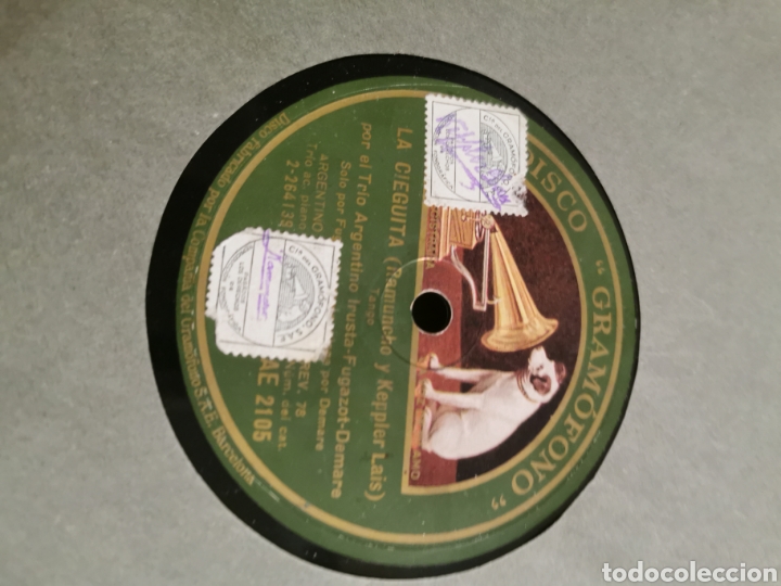 Discos de pizarra: Disco de pizarra la cieguita. Ilusion - Foto 2