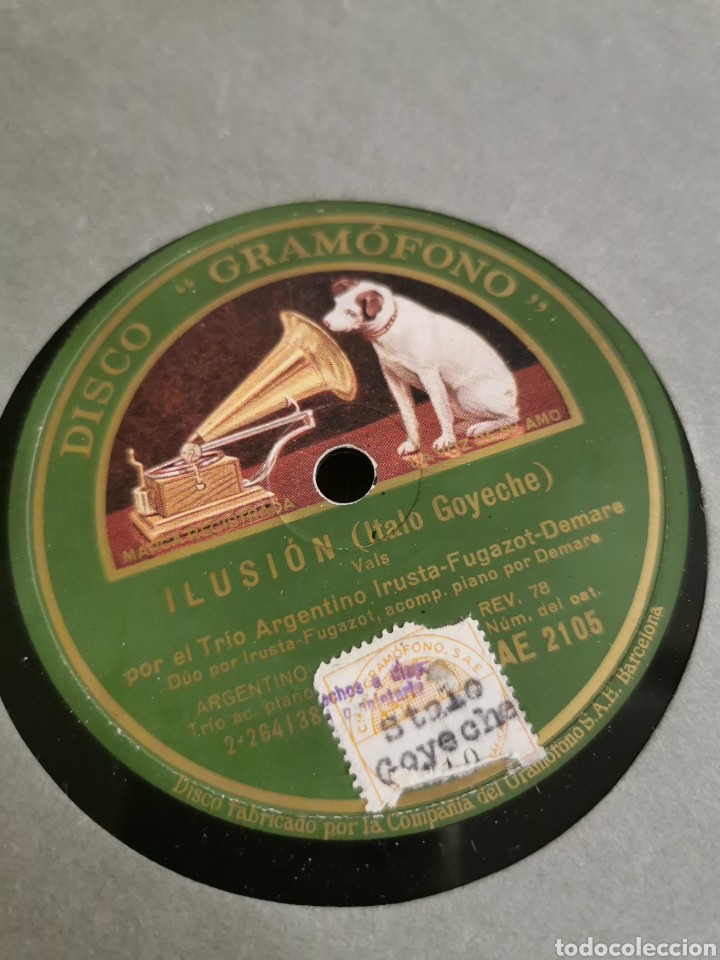 Discos de pizarra: Disco de pizarra la cieguita. Ilusion - Foto 1