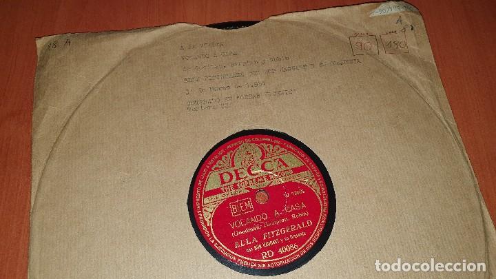 Discos de pizarra: Ella fitzgerald, volando a casa y sea usted buena, decca, - Foto 2