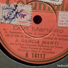 Discos de pizarra: 3 DISCOS DE PIZARRA COLUMBIA R 14117-14119-114120- DON MANOLITO - EN VIDA CASADO, ENSALADA MADRILEÑA