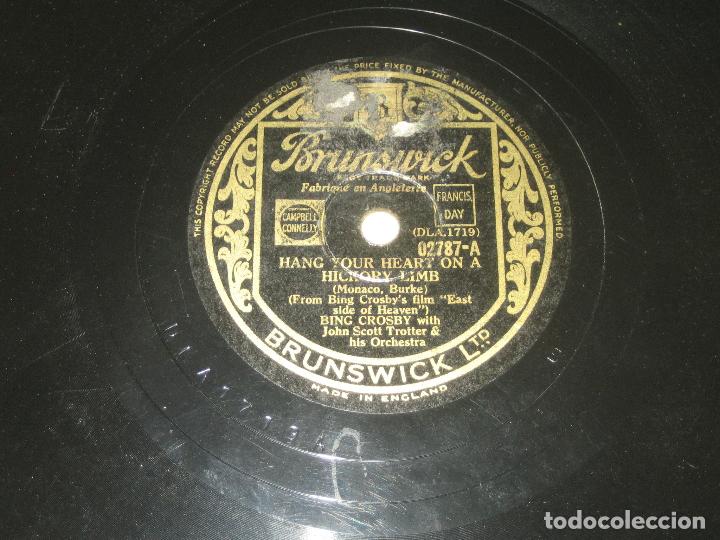 Discos de pizarra: BING CROSBY - HANG YOUR.. - THAT SLY OLD GENTLEMEN - Foto 1