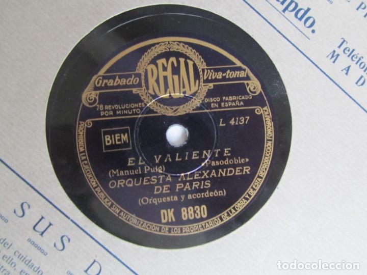 Discos de pizarra: El valiente, Tan peque&ntilde;a, Orquesta Alexander de Par&iacute;s - Foto 2