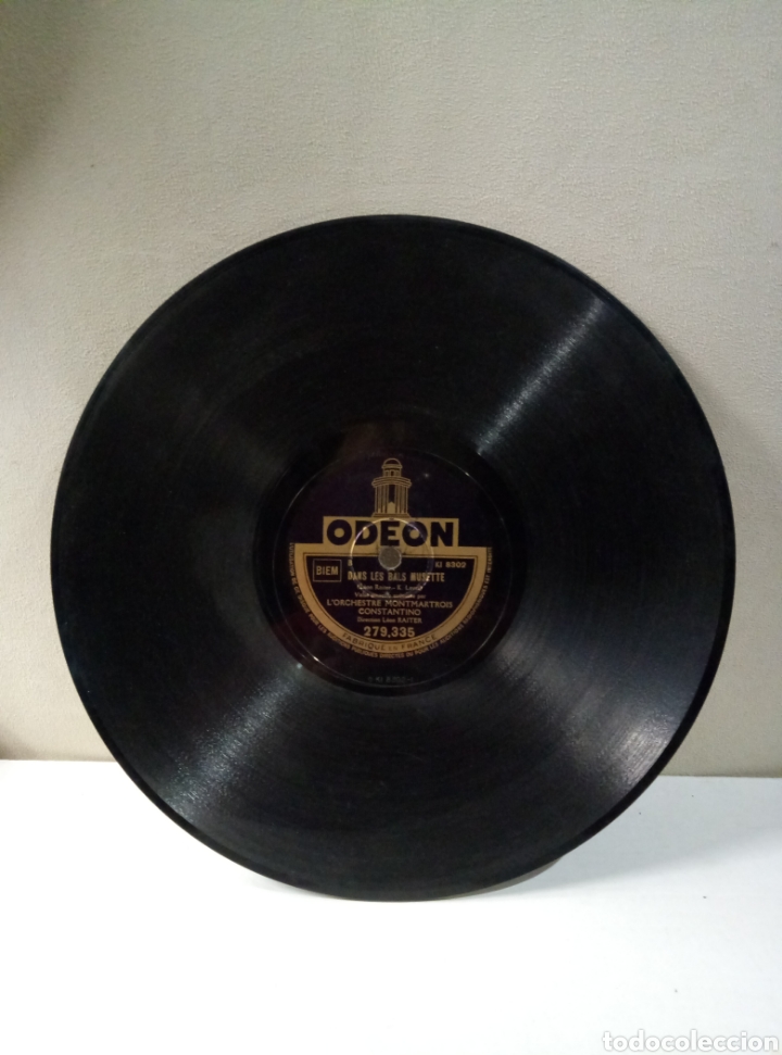 Discos de pizarra: Disco de pizarra Odeon fabriqu&eacute; en France - Foto 1