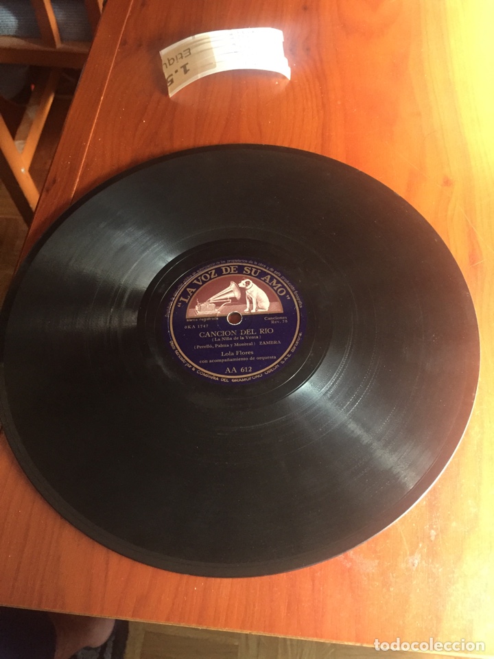 Discos de pizarra: Canci&oacute;n Del R&iacute;o ( la ni&ntilde;a de la venta) Lola flores - Foto 2