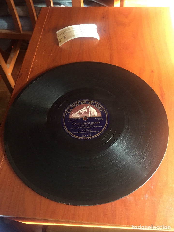 Discos de pizarra: Canci&oacute;n Del R&iacute;o ( la ni&ntilde;a de la venta) Lola flores - Foto 4