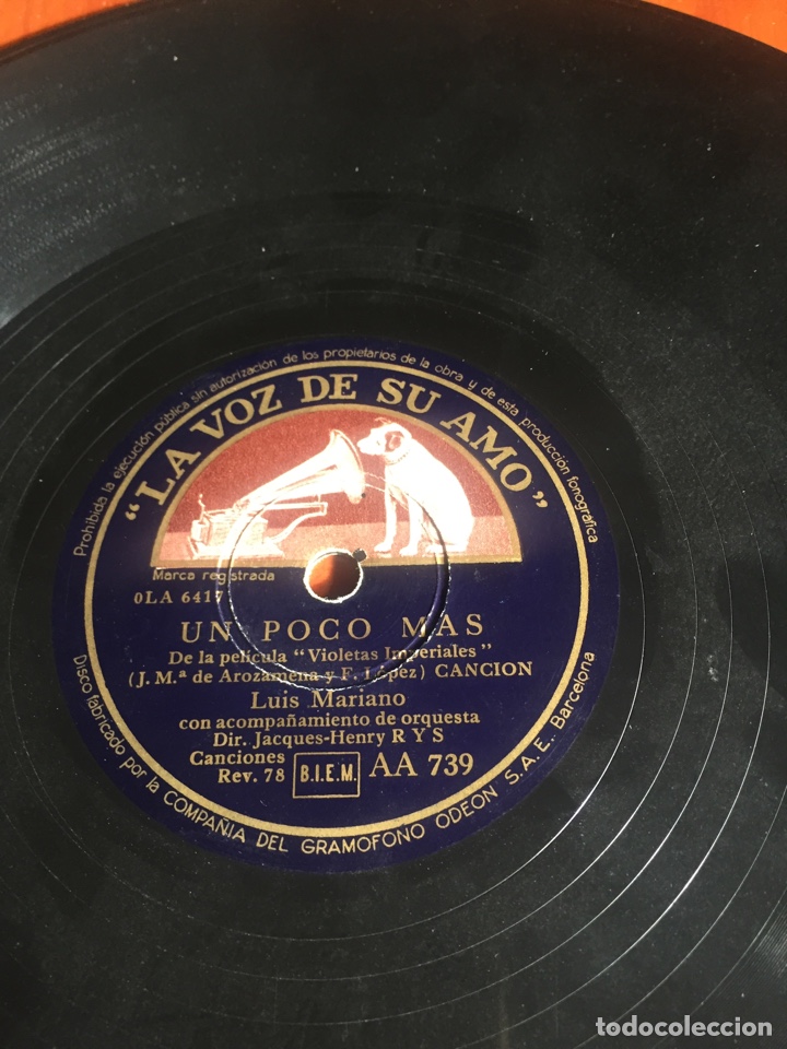Discos de pizarra: Violetas imperiales Luis mariano - Foto 3