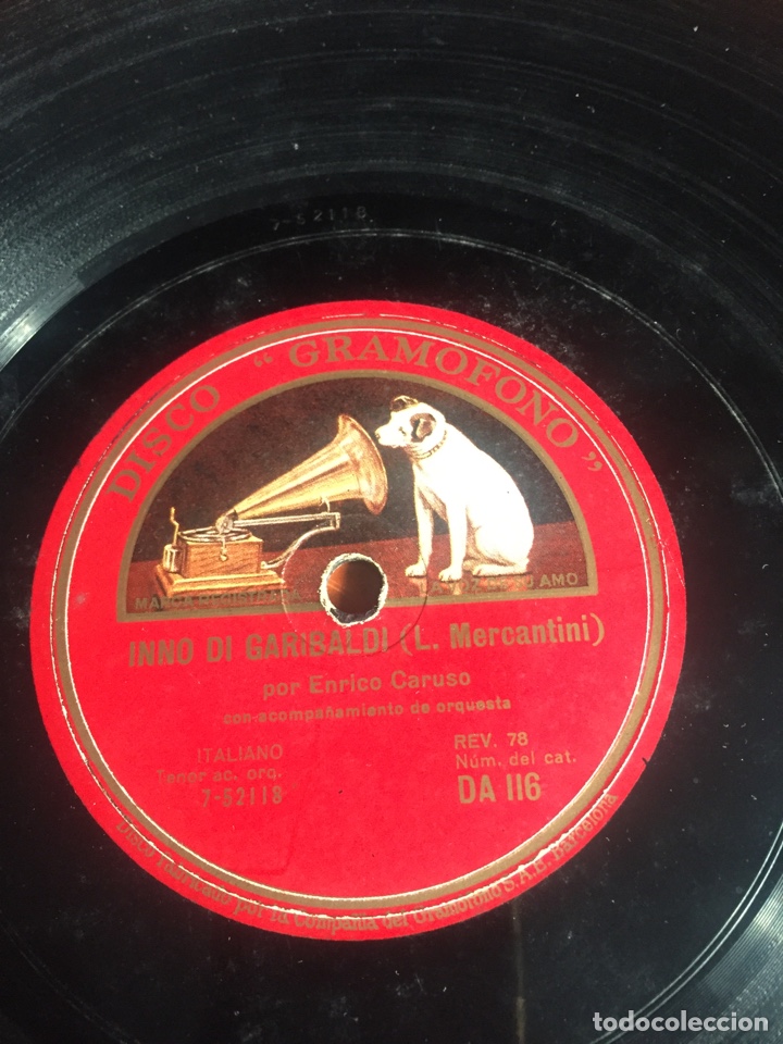 Discos de pizarra: Inno di Garibaldi Enrico caruso - Foto 1