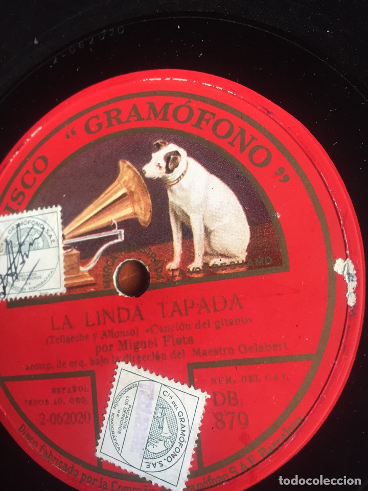 Discos de pizarra: La linda tapada Miguel fleta - Foto 1