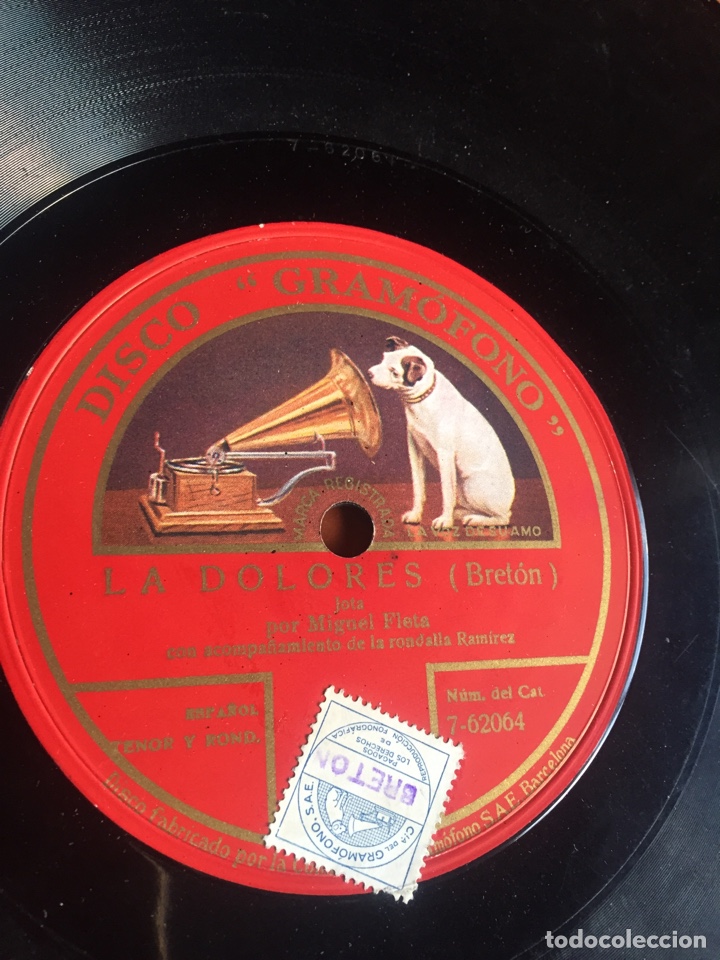 Discos de pizarra: La dolores jota Miguel fleta - Foto 1