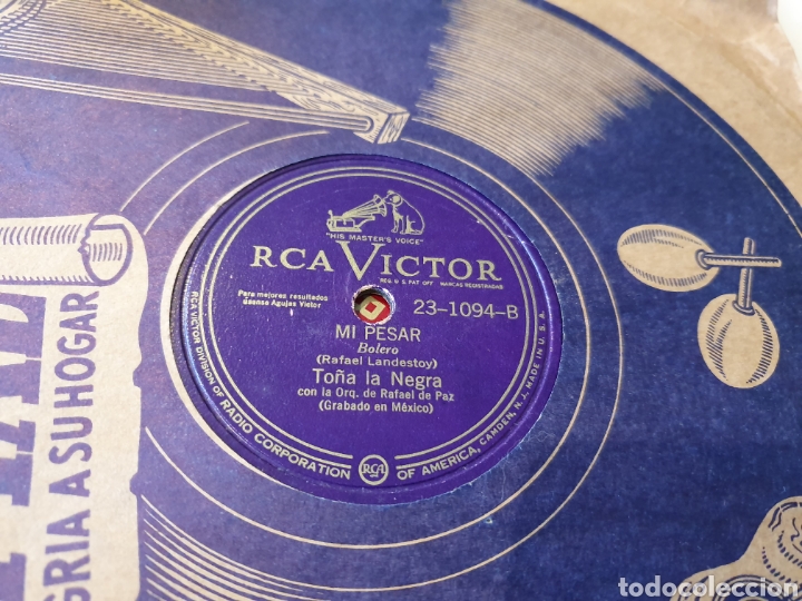 Discos de pizarra: 78 RPM TO&Ntilde;A LA NEGRA - Foto 2