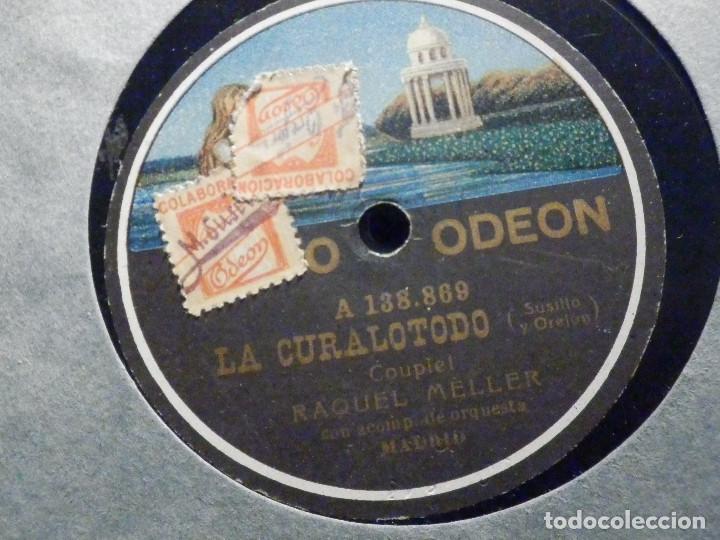 Discos de pizarra: PIZARRA - ODEON 138.867 y 138.869 - Raquel Meller - La curalotodo - La bandera pasa