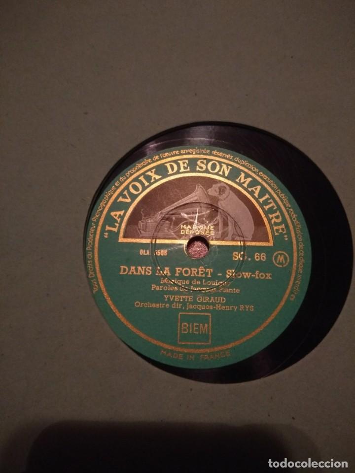 Discos de pizarra: DISCO DE PIZARRA : YVETTE GIRAUD : DANS LA FORET + MAITRE PIERRE - Foto 1