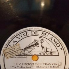Discos de pizarra: DISCO 78 RPM - VSA - LAS CUATRO HERMANAS KING - CORO - LA CANCION DEL TRANVIA - JAZZ - PIZARRA. Lote 198146110