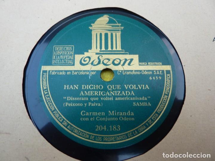 Discos de pizarra: Shellac Pizarra CARMEN MIRANDA - Han dicho que volvia Americanizada - EX+ - Foto 1