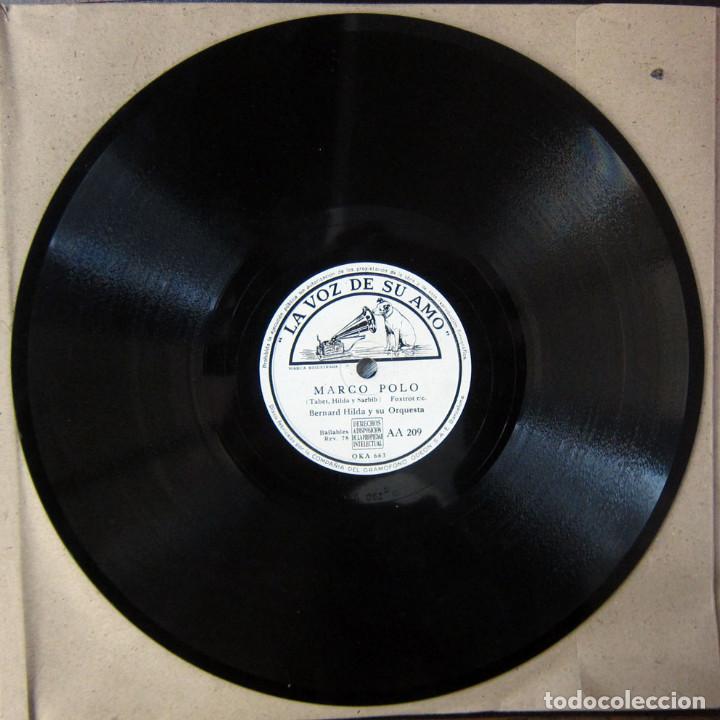 Discos de pizarra: BERNARD HILDA Y ORQUESTA - MARCO POLO / TU Y YO - FOXTROT - Foto 2