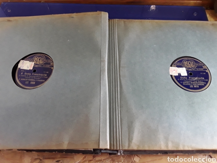 Discos de pizarra: Antiguo álbum completo de discos de pizarra de 29cm de la comedia lírica DOÑA FRANCISQUITA(regal) - Foto 5 - 200803240