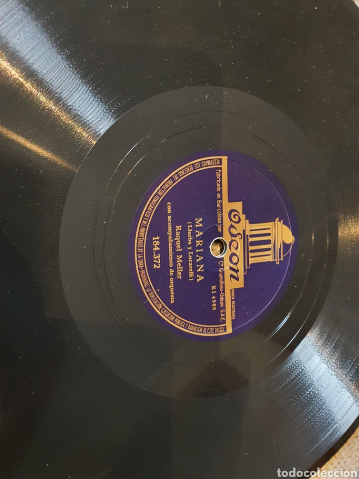 Discos de pizarra: 78 RPM RAQUEL MELLER/ Cupl&eacute; - Foto 1