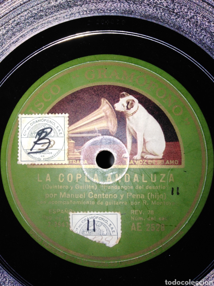 Discos de pizarra: MANUEL CENTENO Y PENA HIJO-LA COPLA ANDALUZA - Foto 1