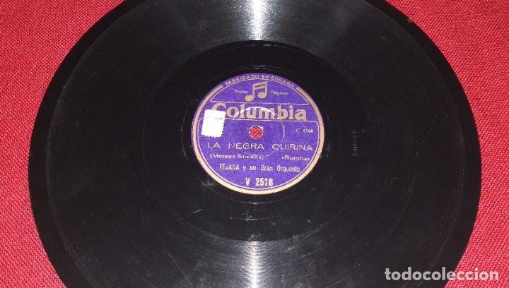 Discos de pizarra: DISCO DE PIZARRA - LA NEGRA QUIRINA - CARAVAN - Foto 3