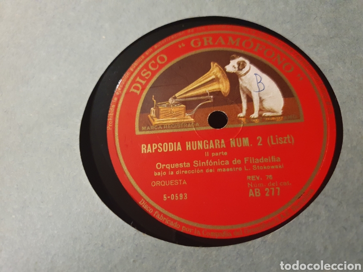 Discos de pizarra: RAPSODIA HUNGARA N&Uacute;MERO 2( LISTZ) - Foto 1