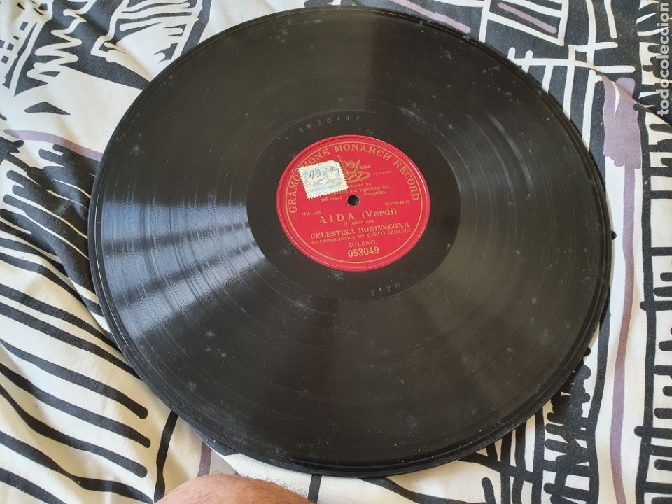 Discos de pizarra: CELESTINA BONINSEGNA AIDA ( Verdi) - Foto 1