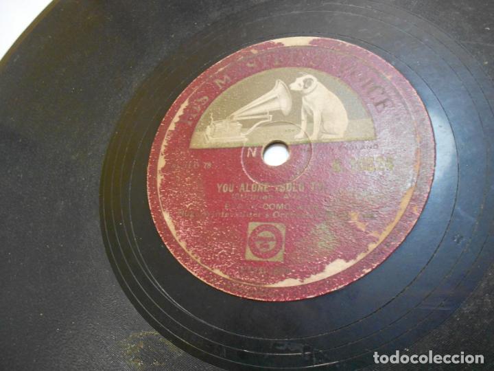 Discos de pizarra: ANTIGUO DISCO PIZARRA - YOU ALONE - PERRY COMO - Foto 2