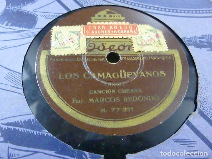 Discos de pizarra: MARCOS REDONDO - MI VIEJA /LOS CAMAGUEVANOS - ODEON -N - Foto 4