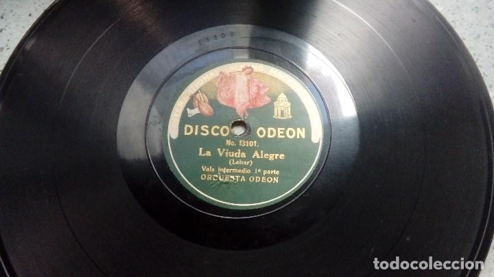 Discos de pizarra: DISCO PIZARRA LA VIUDA ALEGRE VALS INTERMEDIO 2 PARTES ORQUESTA ODEON - Foto 1