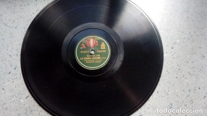 Discos de pizarra: DISCO PIZARRA LA VIUDA ALEGRE VALS INTERMEDIO 2 PARTES ORQUESTA ODEON - Foto 2