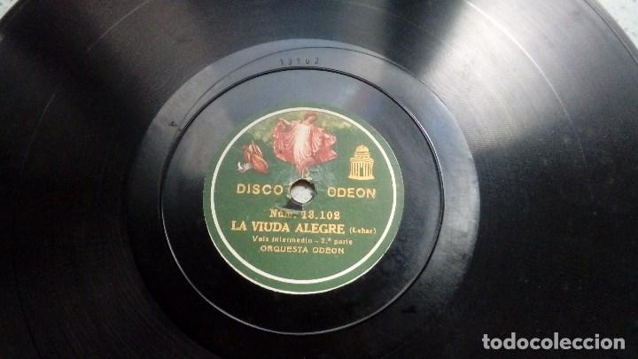 Discos de pizarra: DISCO PIZARRA LA VIUDA ALEGRE VALS INTERMEDIO 2 PARTES ORQUESTA ODEON - Foto 3