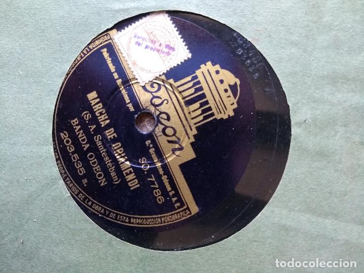 Discos de pizarra: banda odeon : marcha de loriamendi - la guardia de honor - Foto 1