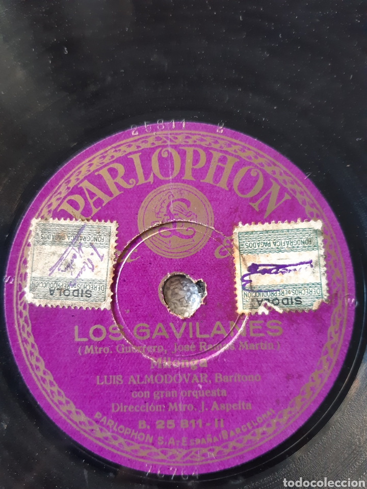 Discos de pizarra: Los gavilanes sanoa y milonga Luis Almod&oacute;var - Foto 1