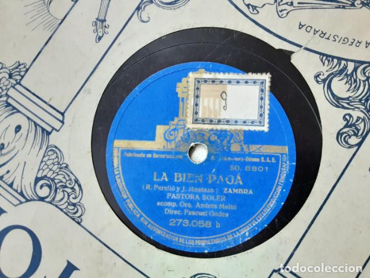 Discos de pizarra: DISCO PIZARRA, PASTORA SOLER, LA BIEN PAG&Aacute;, LA PEA - Foto 1