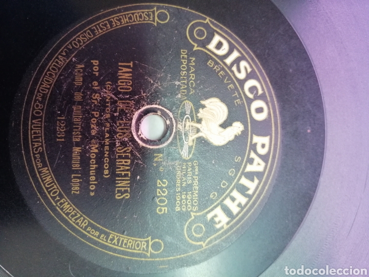 Discos de pizarra: Disco pathe Tango de los serafines - Foto 1
