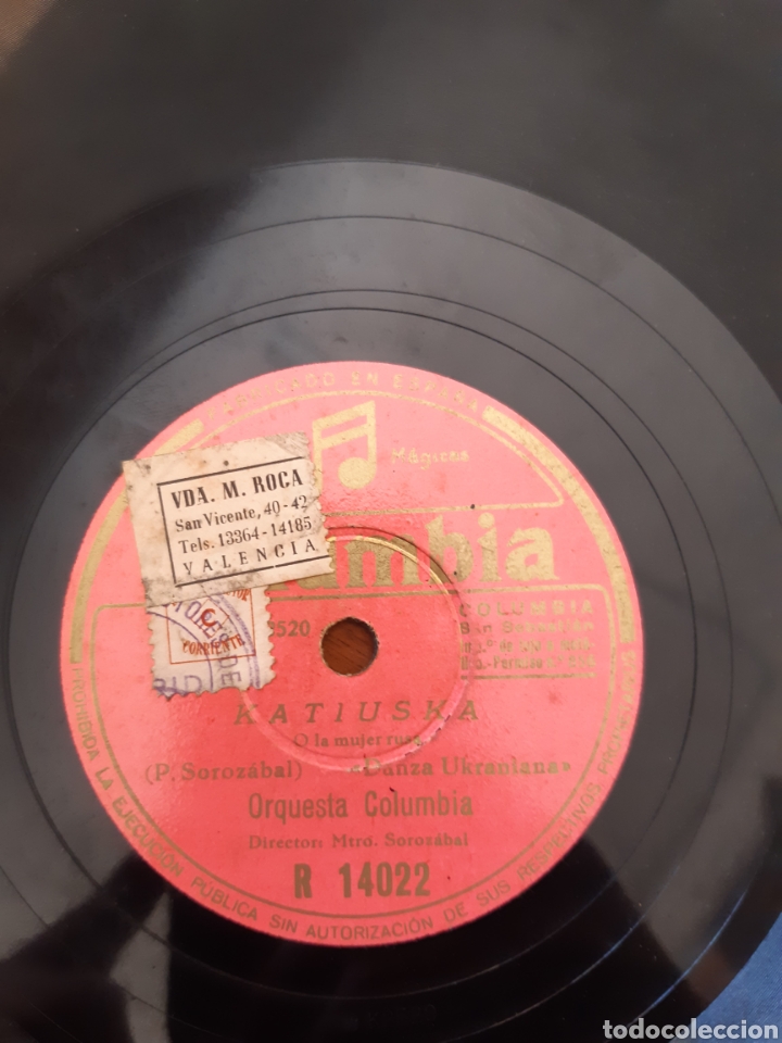 Discos de pizarra: Katiuska amparo Albiach y conjunto Columbia - Foto 1