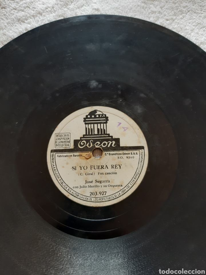 Discos de pizarra: Si yo fuera rey Jos&eacute; Segarra - Foto 1