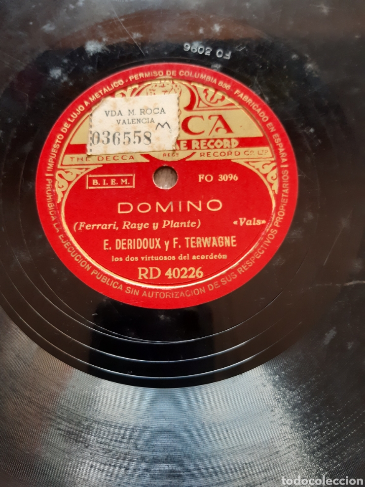 Discos de pizarra: Domino - que Bonita (Gerard y marnay) - Foto 2